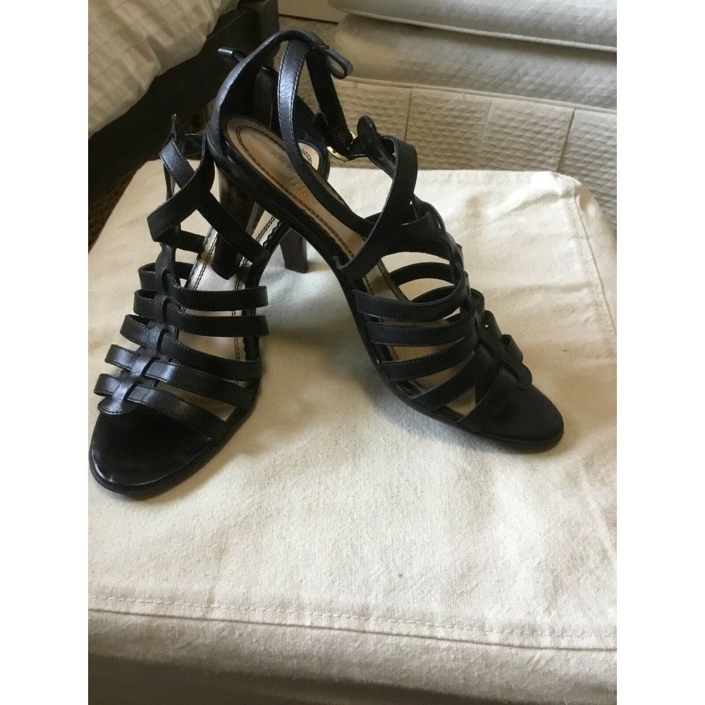 AK Anne Klein Iflex Strappy Black Medium Heel 7.5